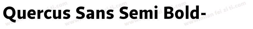 Quercus Sans Semi Bold字体转换